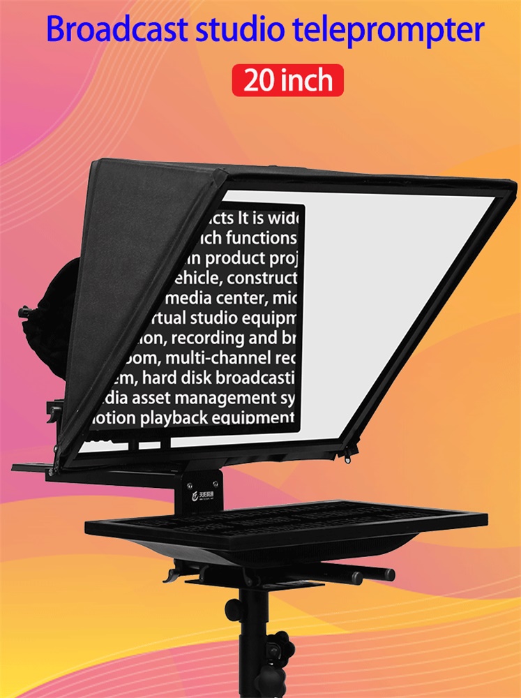 20-inch Single Screen Tempered Prompter Glass for Accurate Teleprompting and Shooting