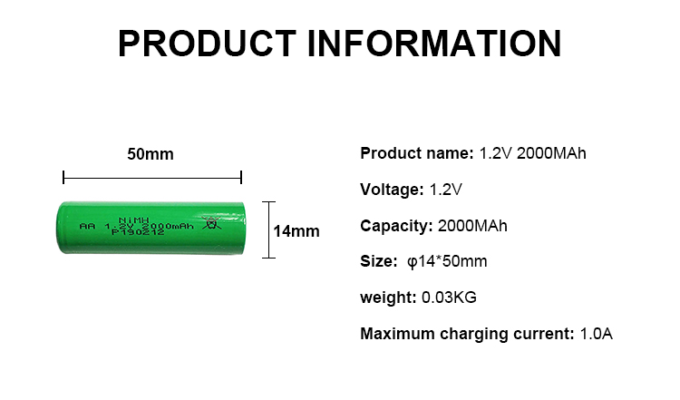 Factory Directly Sell 1.2V 2000MAH 1500mAh 1800mAh AA size Ni-mh Nickel metal hydride battery cell