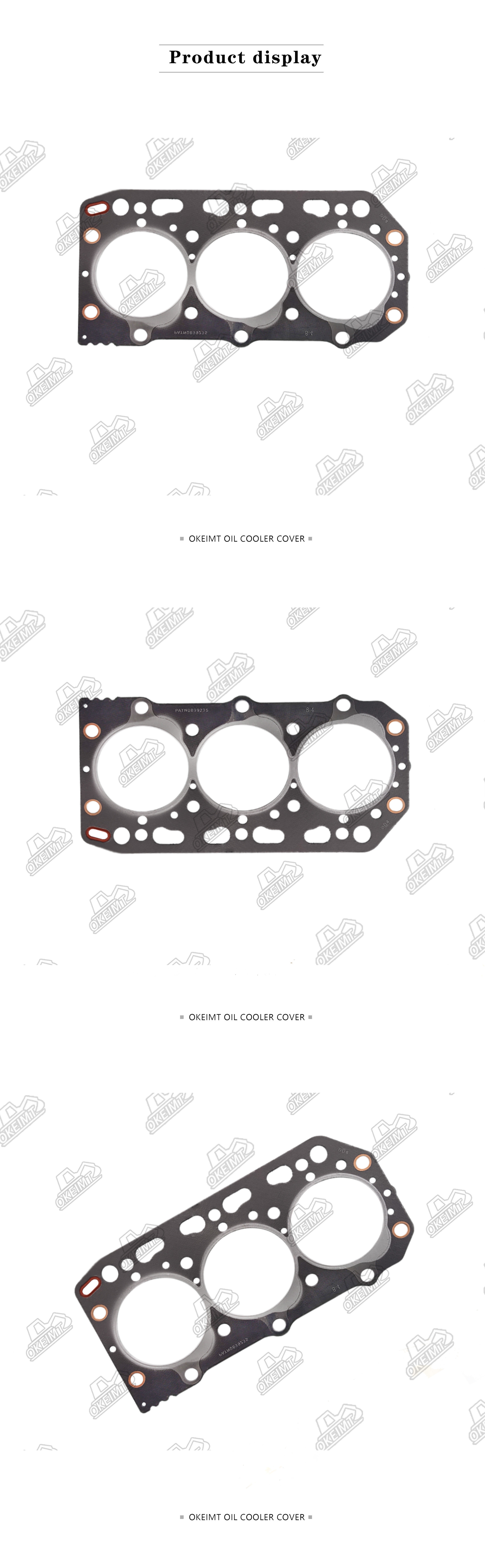 YM129157-01333 Engine Cylinder Head Gasket Graphite For 3D84-2
