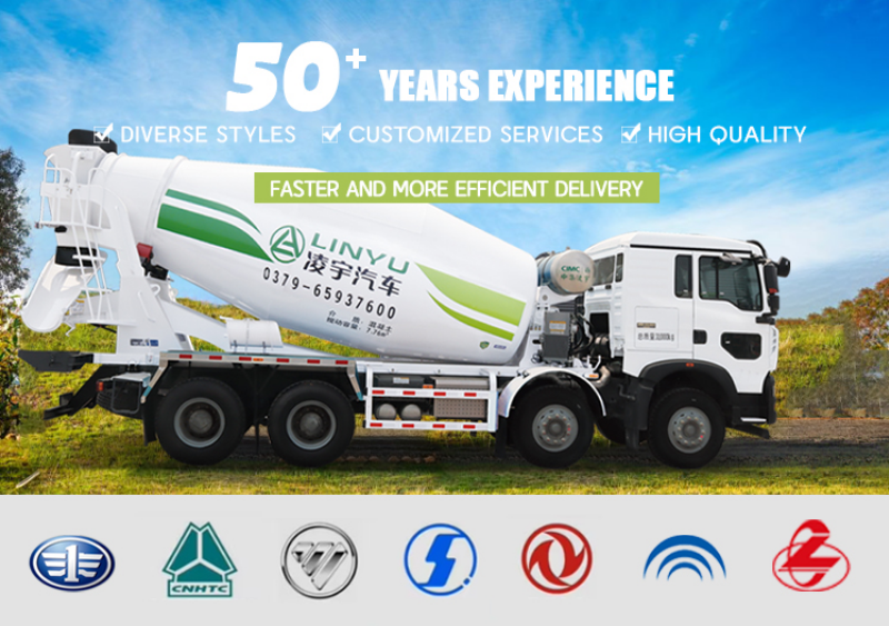 Mixing with CIMC LINYU 16cbm Electric Self Loading Mobile Concrete Cement Mixer Truck