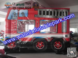Quality Giant Funny Firetruck Inflatable Bouncy Castle Jumper House wholesale