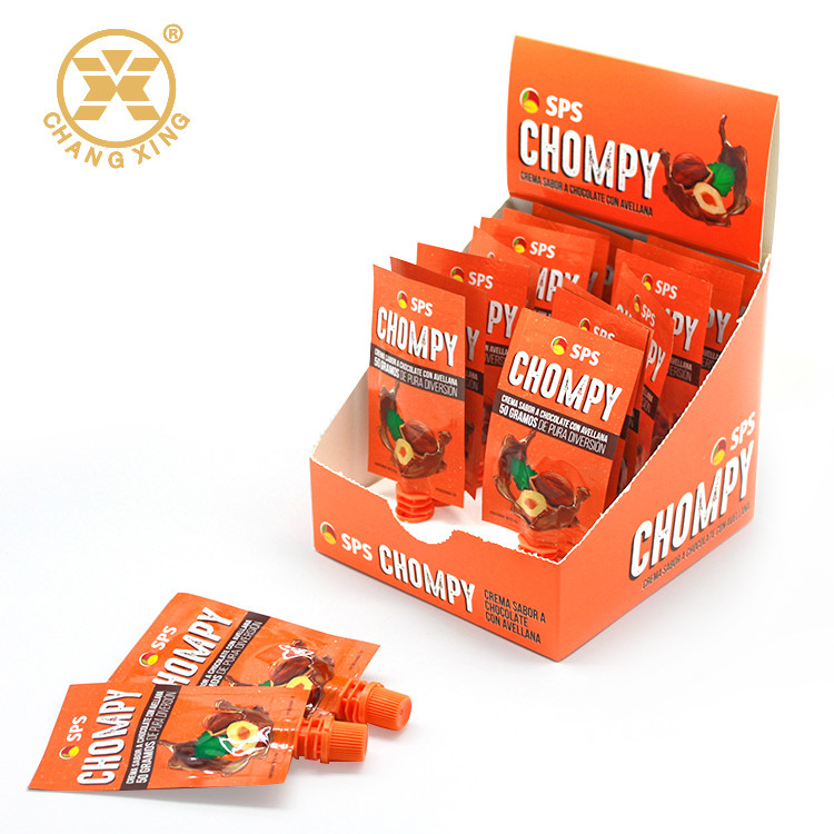 Honey Yogurt Jelly Chocolate Sauce Packaging Pouch with Spout