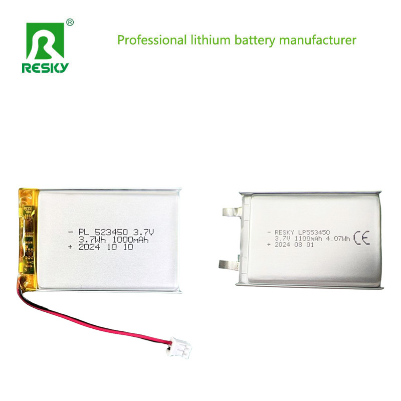 Cylindrical Lipo Battery Cells 523450 603450 3.7V 7.4v 1000mAh