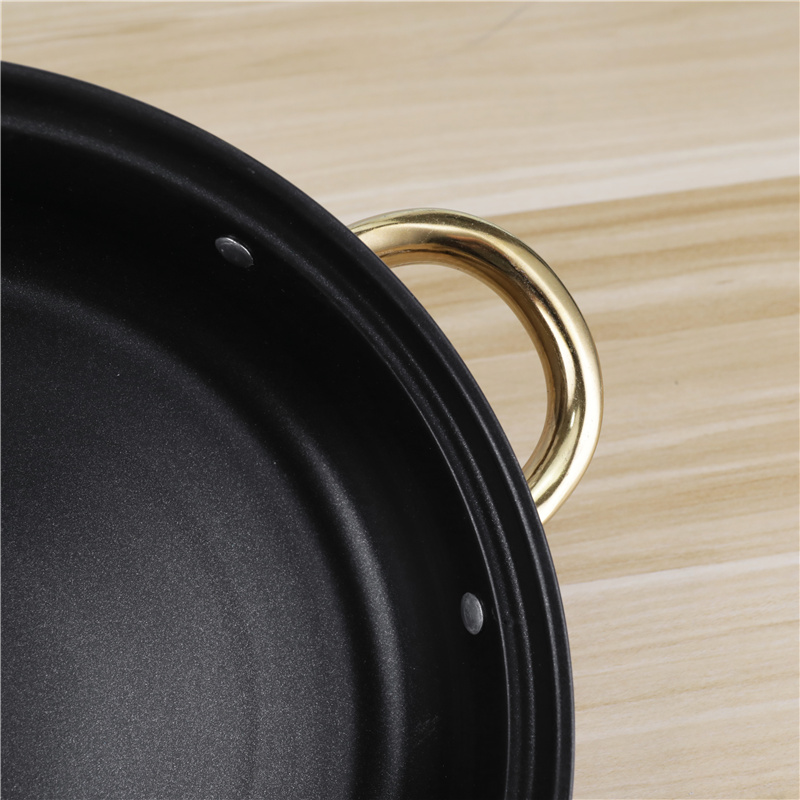 High Quality Kitchen Cooking Pot Set 12 Pcs Stainless Steel Cookware Set With Golden Handle