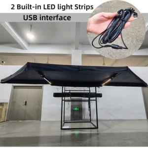 Quality Outdoor 4WD 180 Degree Awning With LED Light 3-4 People 2.5 Meter wholesale