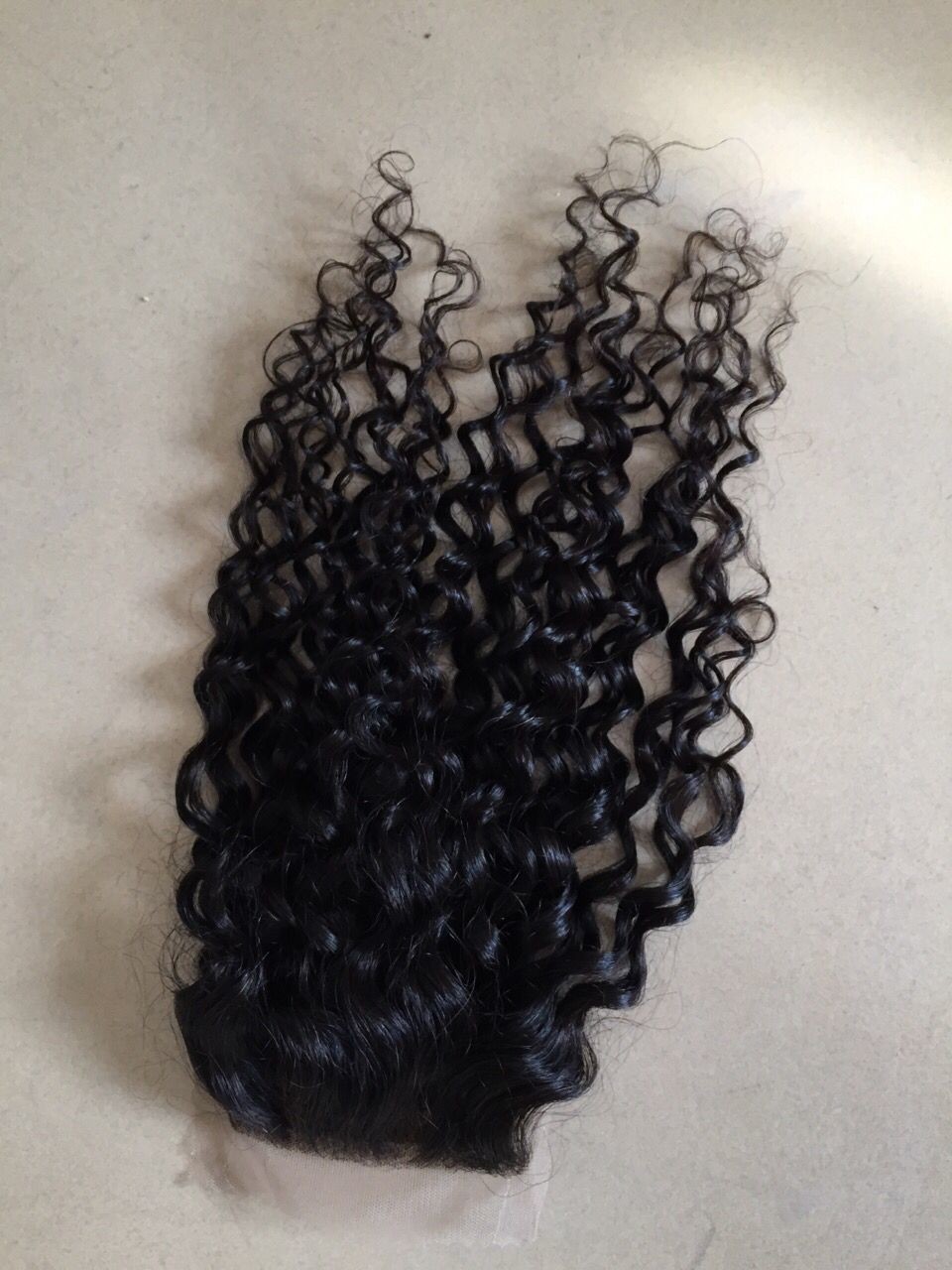 Chinese Remy Hair Lace Closure 8-20 Inches Water Wave Natural Color