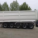 5 Axle 80T Semi Trailer End Dump Truck Mechanical Suspension