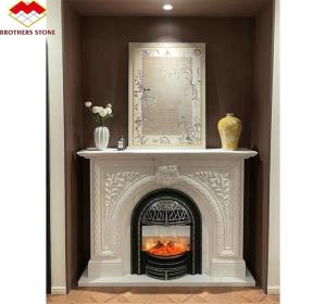 Quality Coal Fireplaces Modern Italian Style Marble Sofitel Fireplace Mantel for Indoor Decor wholesale