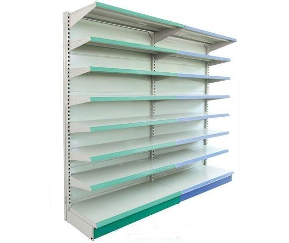 Wall Gondola Supermarket Display Shelving / Heavy Duty Display Single Sided