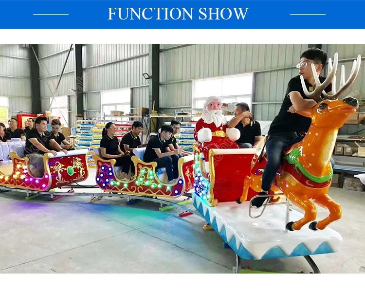 Santa Clause Design Kiddie Train Ride 3/4/5 Cabins For Small Sized Squares