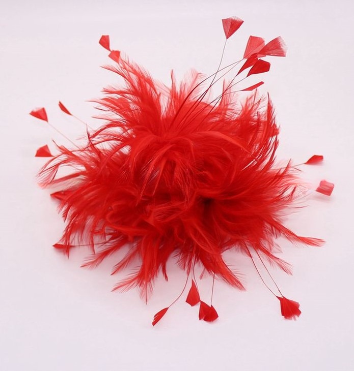 Event Party Supplies Feather Mounts Hackle Millinery Feather Flowers 15x30cm