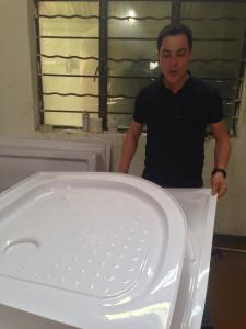 Quality acrylic shower tray making skills training--customer from Yemen, Tunisia wholesale