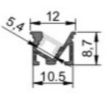 Aluminum Led Strip Light Profile Flush Mount 10.5 X 8.7mm RoHS