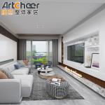High Grade E1 Wooden TV Cabinets Furniture Designs for Modern Living Room Wall