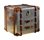 Aluminium Sheet Decorative Storage Trunk Sets 2 Drawers Solid Wood Bar Durable