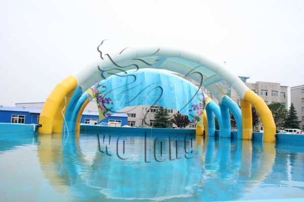 hot pvc steel frame pool with tent