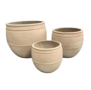 Quality Customizable GRC Planter Pots Keep 5-6 Years Outdoor Frost Resistant Textured Surface wholesale