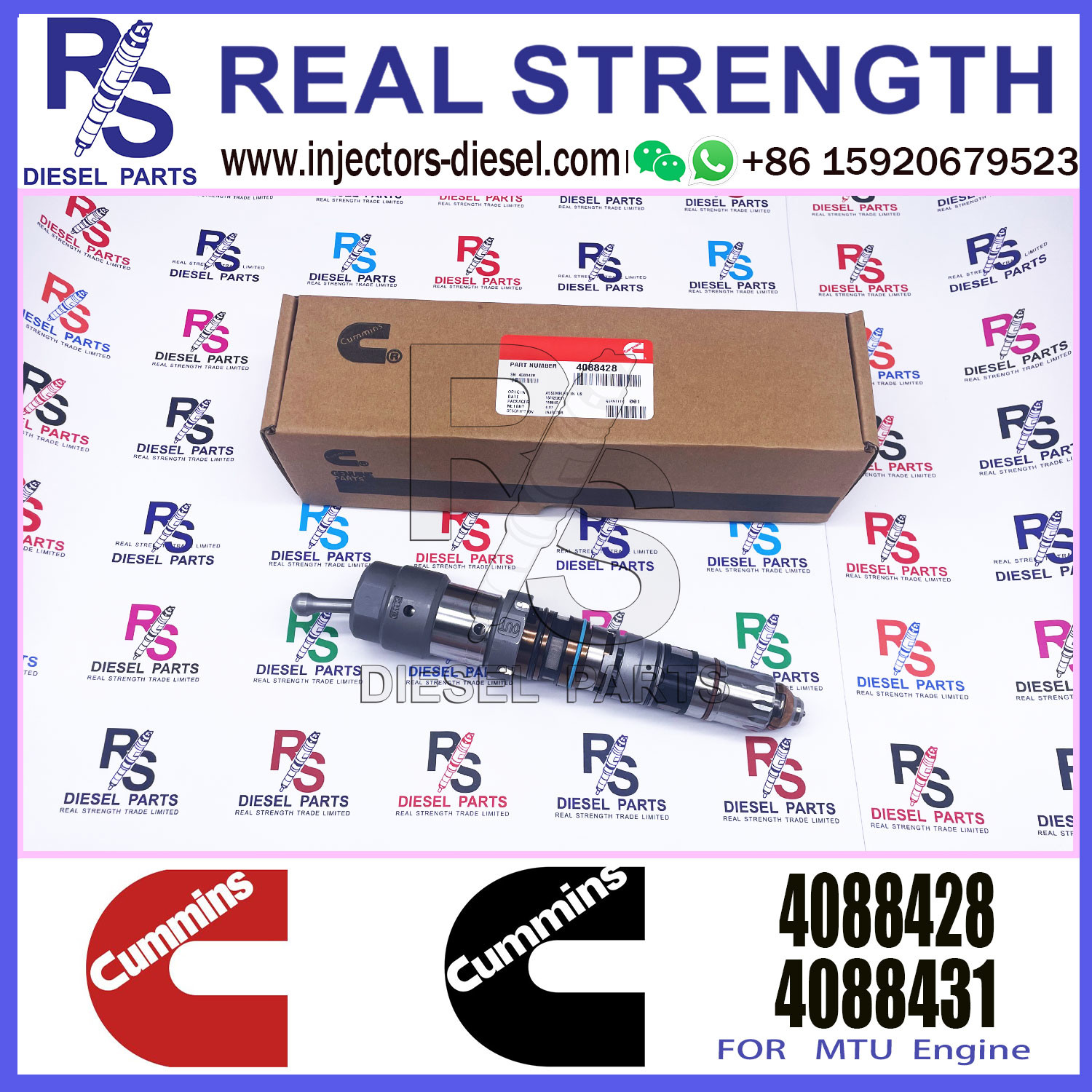 QSK23 QSK45 QSK60 Diesel Engine Common Rail Injector 4902828 4088428 4326780 4326781 4928346