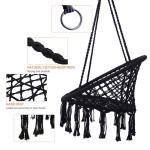 Max 330Lbs hanging Living Room Office Chair Cotton Rope Hammock Swing Chair