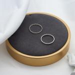 Round Hoop Fashion Jewelry Rings 15 - 18mm Clear Diamond Gold Alloy