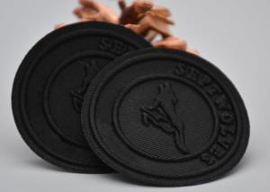 Quality Woven Fabric Heat Transfer Labels Embossed Logo For Clothing wholesale