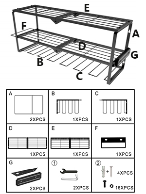 Pegboard Power Tool Organizer Carbon Steel Wall Mount Garage Storage Screwdriver Rack