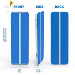 Home Fitness Inflatable Air Track Mat Blue Gymnastics Tumbling Floor Mats