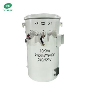 Quality 10Kva Single Phase Power Pole Mounted Transformer Oil Immersed 100Hz 4160V manufacturers price wholesale