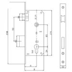 Black Color Mortise Door Lock With Steel Fitting Long Lasting For Home