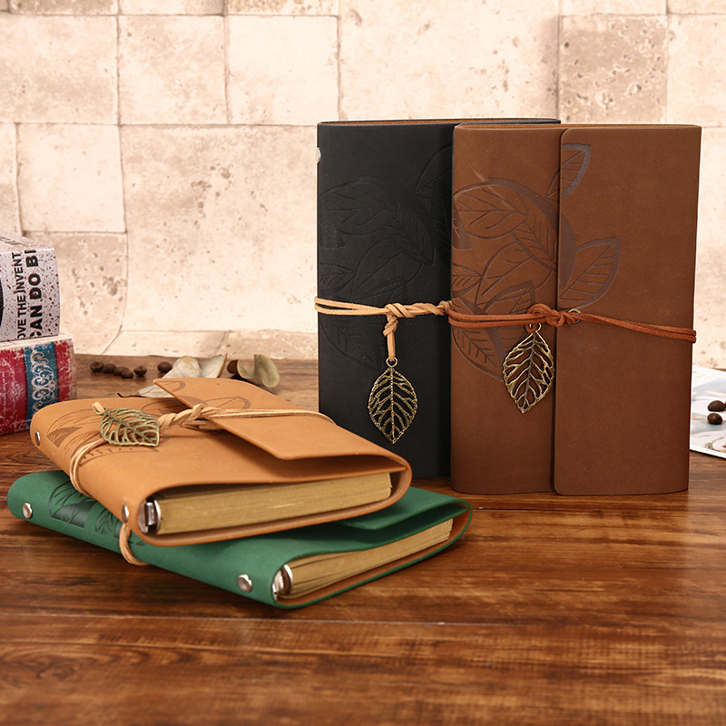 Paper Cover Custom Hardcover PU Leather Perfect Binding Jornals with 80 Inner Sheets