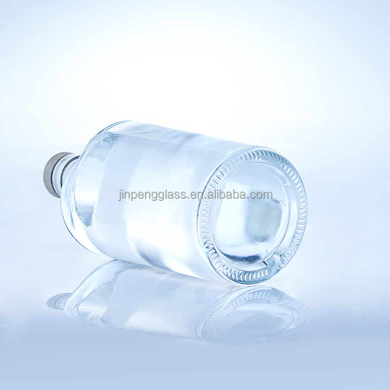 Collar Material Glass 750ml Twist Shape Glass Bottles for Clear or Customized