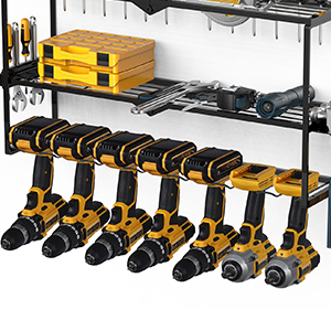 Pegboard Power Tool Organizer Carbon Steel Wall Mount Garage Storage Screwdriver Rack