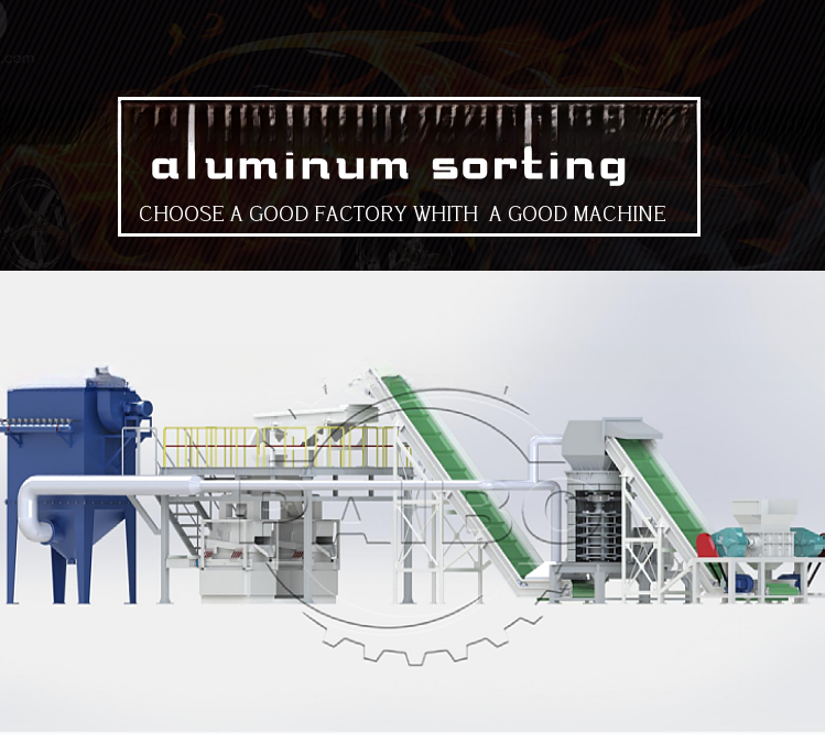 Raw Material Car Radiator Recycling Equipment Line for Separating Copper and Aluminum
