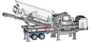 Quality Combined Mobile Crushing Plant , Limestone Mobile Cone Crushing Plant wholesale