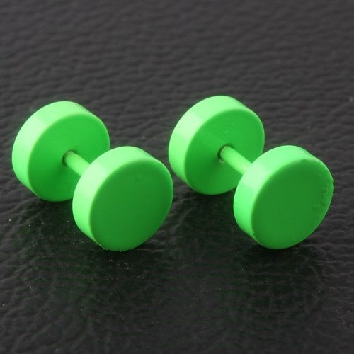 Black Color Unique Mens Stud Earrings Stainless Steel Body Piercing Jewelry Barbell Earrings