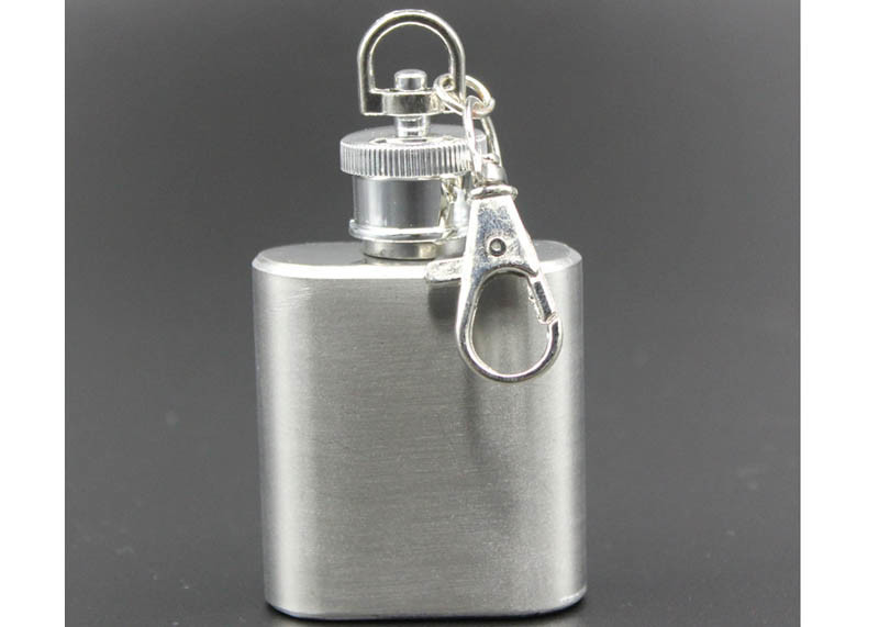 Environmental Protection 1- 18 Oz Hip Flask Plastic Cover Stainless Steel Jug