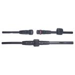 Black Color M14 M21 Waterproof Power Cable Male To Female PVC Jacket