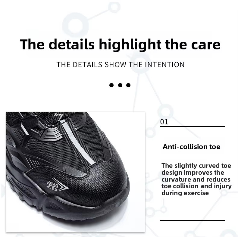 BOA Rotating Button Work Shoes Kevlar Midsole TPU Flying Knit For Enhanced Safety