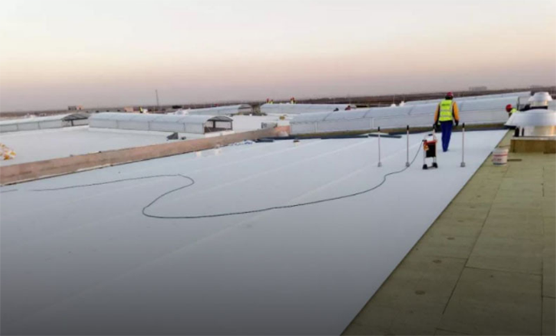 Fleece Back Type PVC Roof Sheet Waterproof Membrane Thickness 1.0mm-2.0mm Waterproof