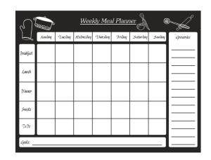 Quality Dry Erase Magnetic Weekly Meal Planner Calendar For Fridge wholesale