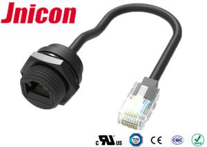 Quality IP68 RJ45 Waterproof Connector Front Panel Mount 8P8C With Cable wholesale