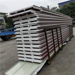 7250mm length 14kg wine red color steel eps sandwich roof panel 1050-50-0.4mm