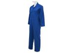 65% Polyester 35% Cotton Twill Mens Work Coveralls Mid Blue Raglan Sleeve