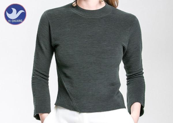 Charm Crop Top Womens Knit Pullover Sweater Lady Three Quarter Sleeves Short