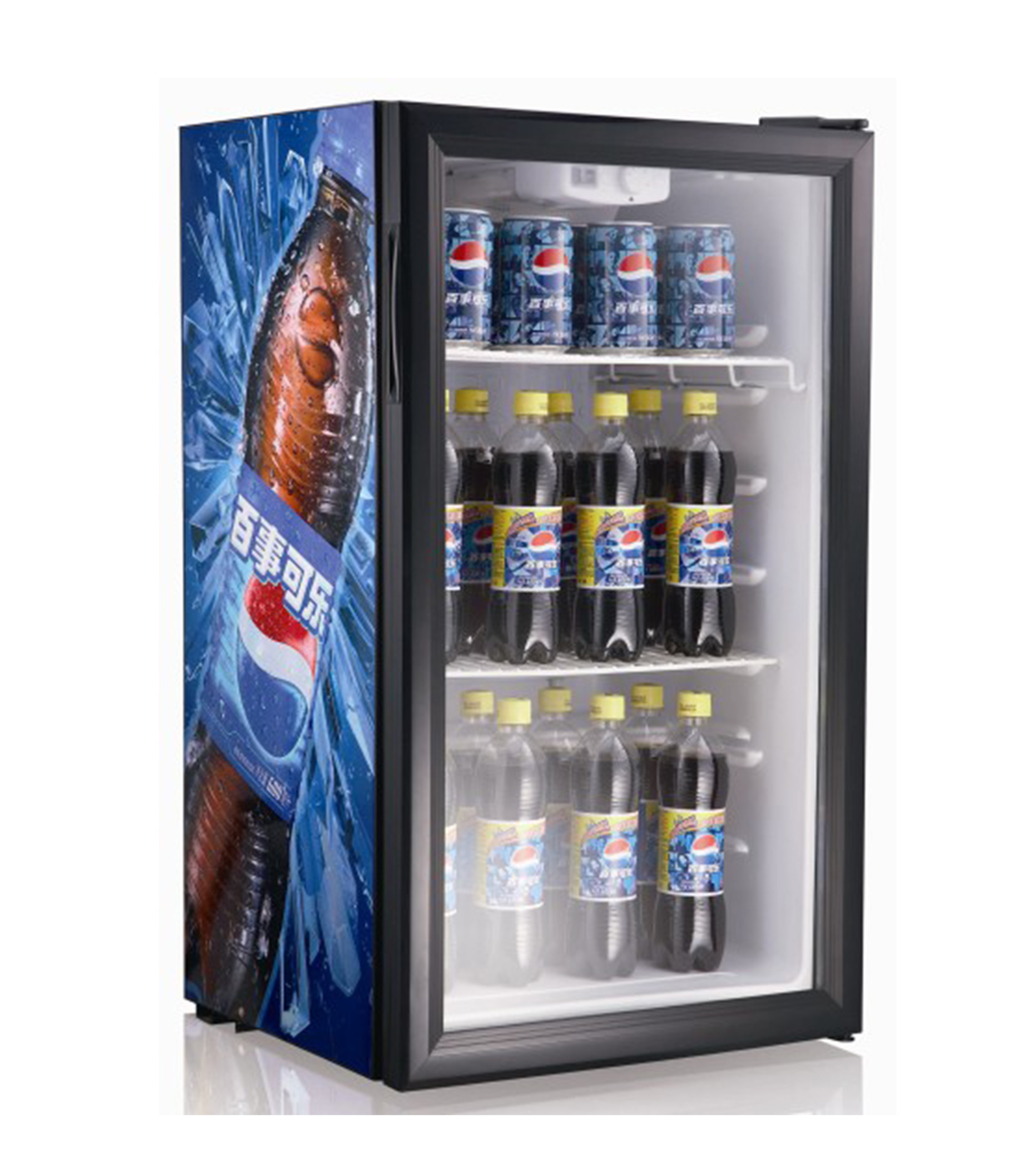 98LTable top Glass Door Mini Refrigerator with Compressor picnic refrigerator SC98