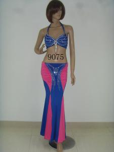 Quality MiDee Belly Dancing Clothes Metallic Halter Neck Bikini Long Floor Length Skirts wholesale