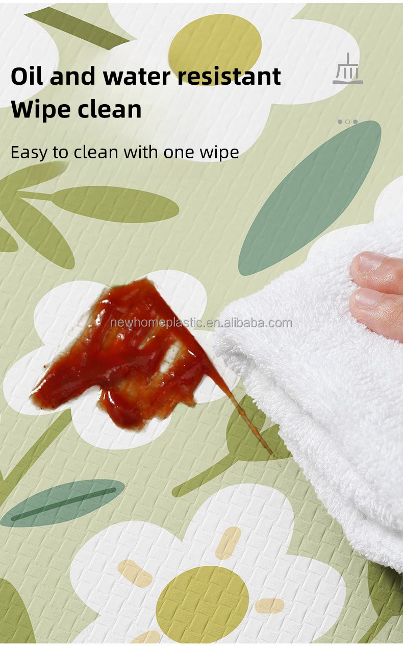 Square Kitchen Floor Mats 45*75cm /45*150cm Waterproof Anti-Slip PVC Bathroom Runner