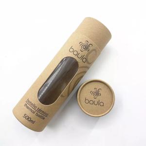 Quality Printed Kraft Paper Tube with Window for Wine Bottle Cup Packaging wholesale