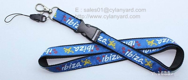 Graded Jacquard Label Overlaid Lanyard