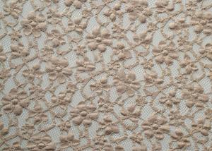 Quality Allover Nylon Rayon Stretch Lace Fabric / Elastic Floral Lace Fabric CY-LW0104 wholesale